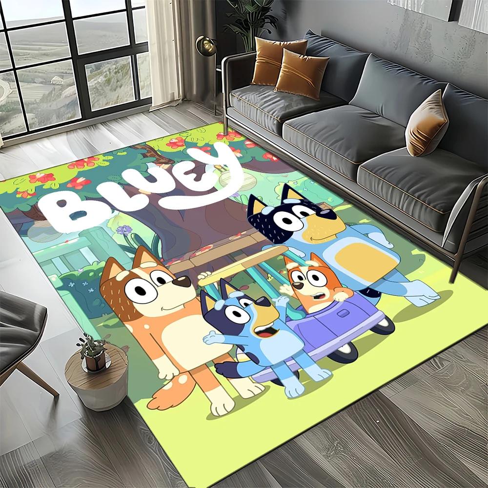 27 Style New B-Blueys Family Cartoon Dog Carpet Rug for Living Room Bedroom Home Sofa Decoration,Kids Play Non-slip Floor Mat