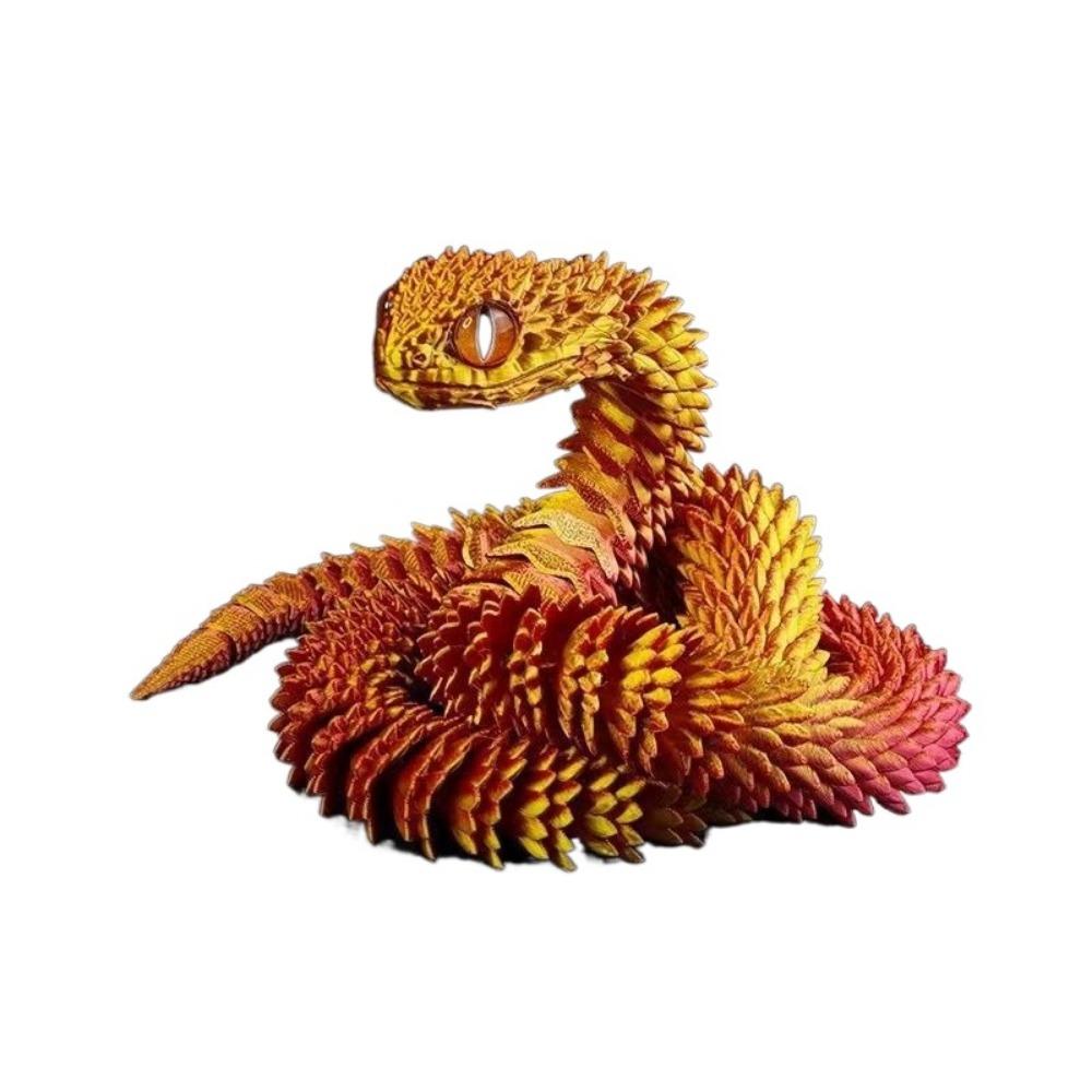 Realistic 3D Printed Snake 30/45cm 3D Printing Model Exquisite Animal Simulation Model  Home Decor