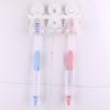 1Pcs Smile Face Bathroom Kitchen Toothbrush Towel Holder Wall Sucker Hook Toothpaste Holders (Colour: White)