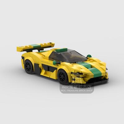 MOC P1 GTR 368 шт. гоночный спортивный автомобиль Транспорт Гонщик Строительные блоки Кирпич Креативный гараж Игрушки для мальчиков