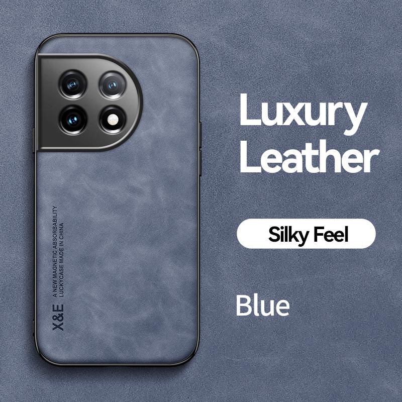 KEYSION Роскошный кожаный чехол для Oneplus 11 5G 10T 9 RT, мягкий силикон + противоударная задняя крышка для телефона из поликарбоната для Oneplus Ace 2 1+ Ace Pro