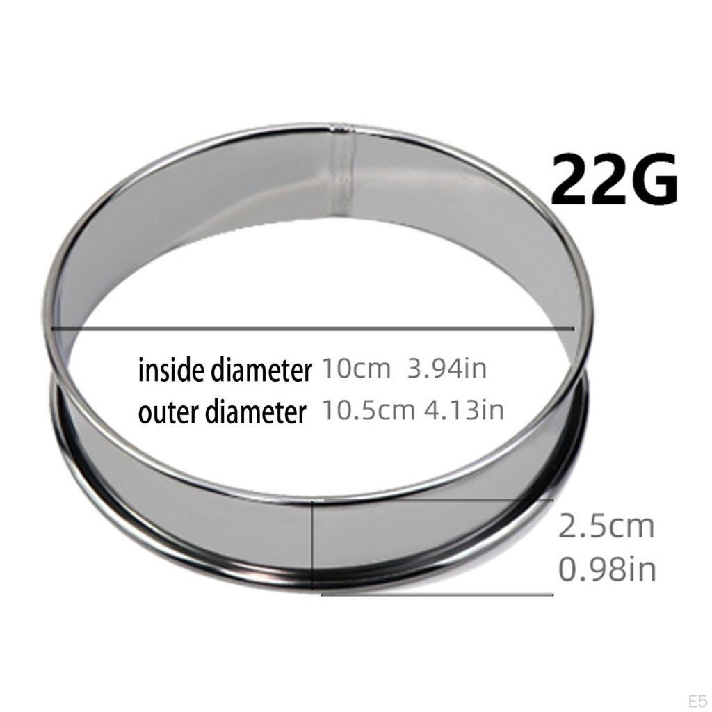 Кольца для кремпет Двойные раскатанные Формочки для тарта и фондана Инструмент для выпечки печенья Металлические Круглые для готовки