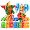 A-G English Letter Transformation Alphabet Dinosaur Robot Child Educational Toy