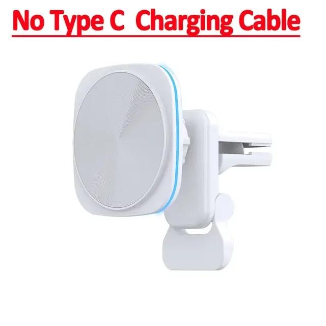 Автомобильный держатель для телефона с магнитной подсветкой RGB, беспроводное зарядное устройство 30 Вт, автомобильное крепление для iPhone 14, 13, 12 Pro Max, автомобильная станция быстрой зарядки Macsafe