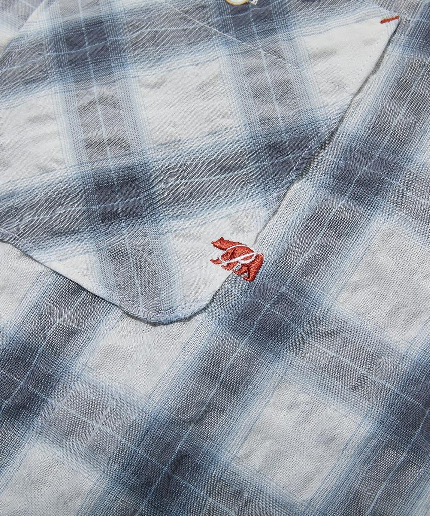 PENFIELD Ombre Seersucker Open Collar Shirt Blue_Fs1Wr54U