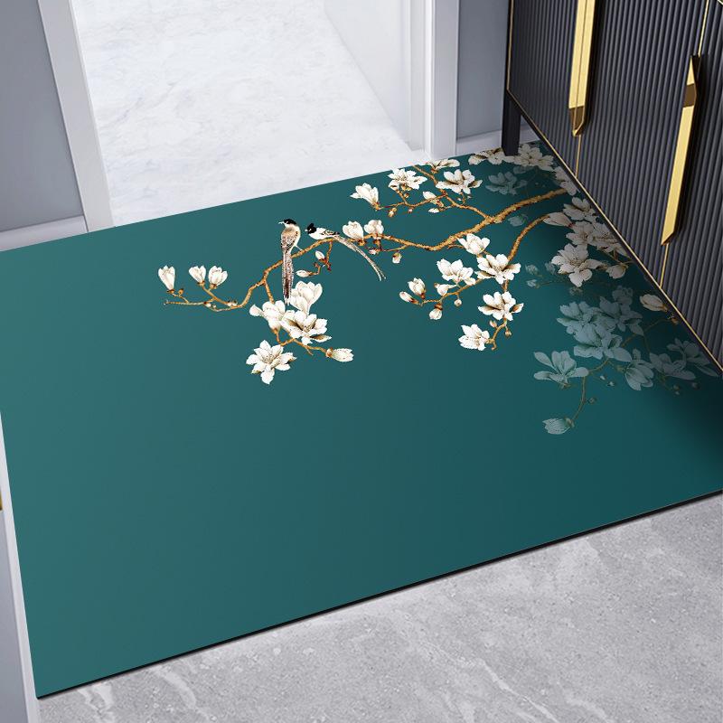 Новый китайский коврик для входной двери, коврик для туалета, домашний коврик, диатомовая грязь, нескользящий, быстросохнущий, впитывающий коврик для ног