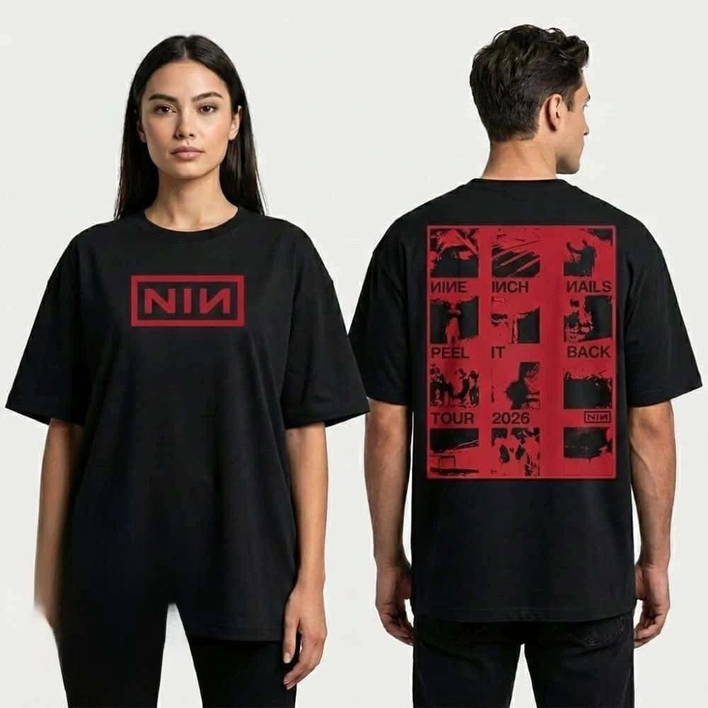 Nine Inch Nails NIN Peel It Back Tour 2026 Северная Америка Футболка Унисекс Футболка