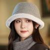 New Women's Autumn and Winter Plush Thickened Bucket Hat Hugh Plush Windproof Basin Hat Windproof Thick Warm Hat for Skiing, Running, Cycling