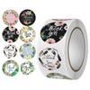 500Pcs 1Inch Romantic Flowers Thank You Stickers Roll For Envelope Wedding