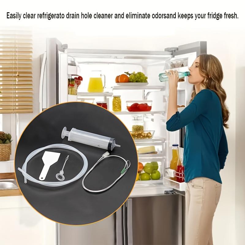 Набор для прочистки сливного отверстия холодильника, инструмент для очистки слива, щетка, трубка для подачи воды, мягкий шланг, используется для удаления остатков и грязи в холодильнике