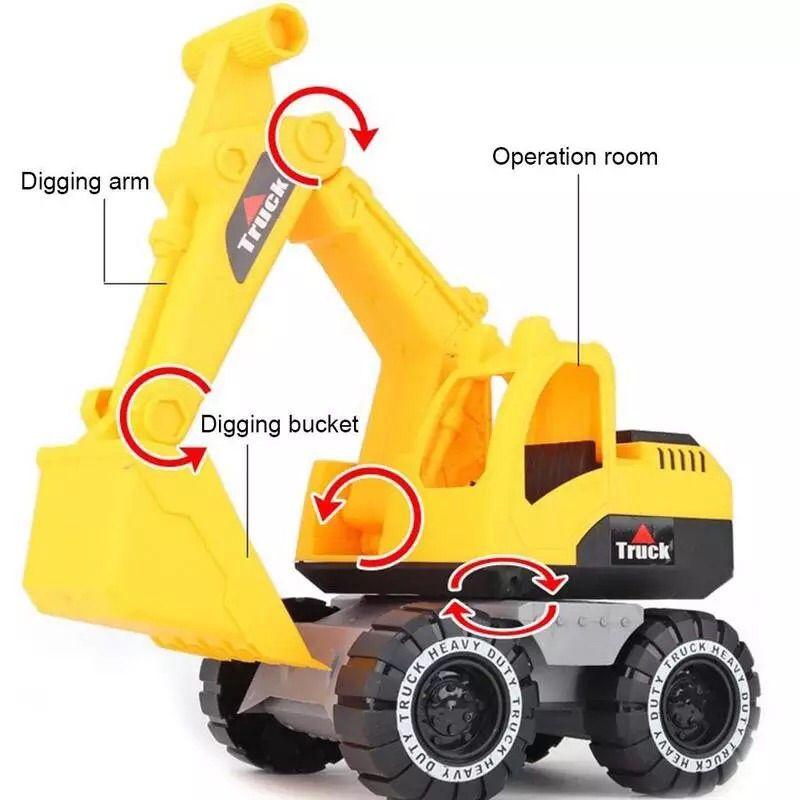 Durable Abs Plastic Engineering Construction Truck Excavator Digger Vehicle Car Toy