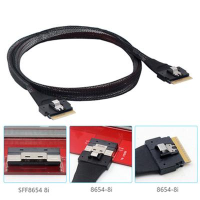 SFF-8654 SAS4.0 74-контактный штекер - SFF-8654 SAS4.0 74-контактный штекер удлинительный кабель хост-целевой кабель для хранения данных сервера