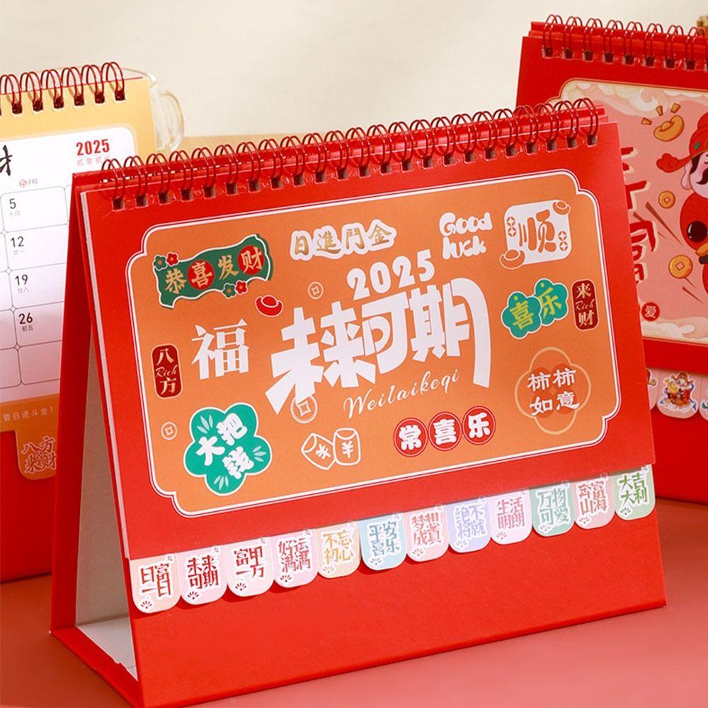 Standing Flip 2025 Desk Calendar Schedule Desktop Calendar  Home Office