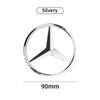 For Benz C-CW205 90mm ABS Chrome Black Logo Mercedes Emblem Rear Star Badge For Mercedes Benz W203 W206 W212 X253 W167 W166 W247 C E GLA GLC GLE