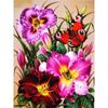 Полная круглая алмазная живопись Цветы и бабочки 5D Вышивка Ручная работа Домашний декор Алмазное искусство