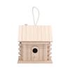 Wood Bird House Hanging Log Cabin Birdhouse for Bird Outdoor Decor and Interior House Decor