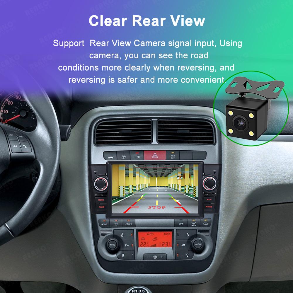 7-дюймовый автомобильный радиоприемник, мультимедийный видеоплеер, навигация, Android 14, для Fiat Grande Punto Linea 2007-2012, экран Autoradio 4G Carplay