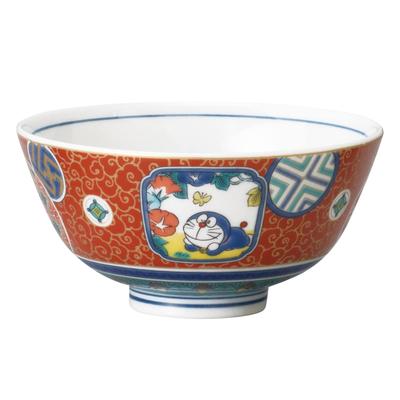 Чайная чаша Kinsho Pottery 12 см Кутани в стиле Шоза, цветная, ламинированная золотом, сделано в Японии 008162 «Дораэмон» Прибл.