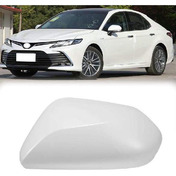 Car Side Rearview Mirror Cap Cover Trim For Toyota Camry 2018      Replacement (Only FIT With Singal Light Type) (Black, Right Passenger Side)