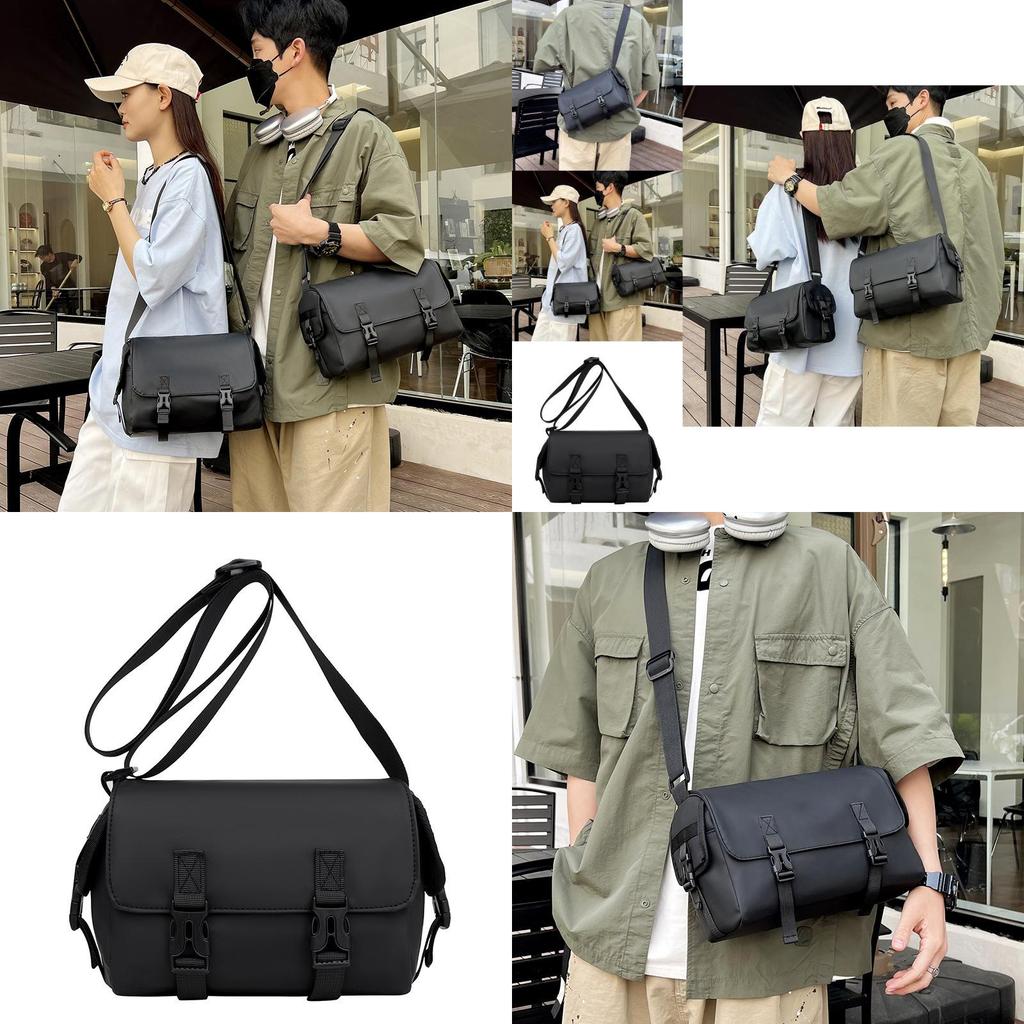 Large Capacity Stylish Black Messenger Bag For Men And Women Perfect For Travel And Fitness