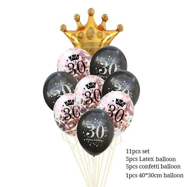С днем рождения 30 40 50 60 годовщина украшения дня рождения для взрослых латексные шары цифры гелиевые шары 30-й день рождения Anniversaire