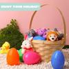 12/24Pcs Mini Filled Easter Eggs with Plush Animal Toys Easter Surprise Eggs Prefilled Easter Eggs