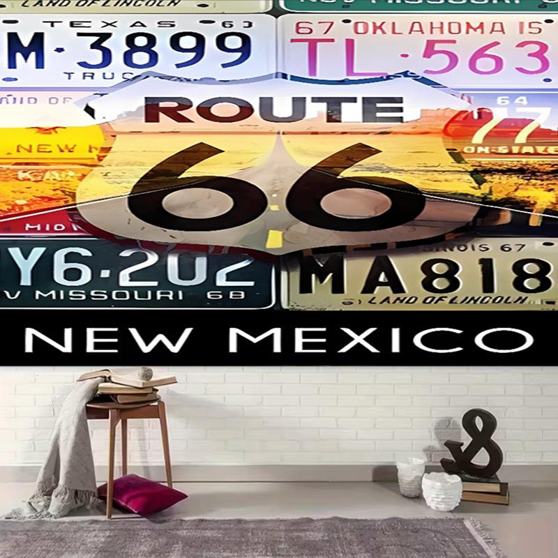 1 шт. США. Гобелен Route 66, Декор для гостиной, спальни, офиса, вечеринки, Идеальный праздничный подарок