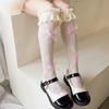 Детские носки принцессы Лолиты, милые носки-леденцы в форме сердца для девочек, эластичные сетчатые носки, японские кружевные чулки с рыболовной сеткой