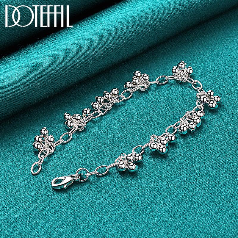 Романтический браслет из виноградных бусин, серебряный женский подарок на вечеринку, красивые украшения