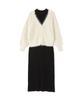 Natural Beauty Basic Shaggy Cardigan Knit Dress (Black/M)