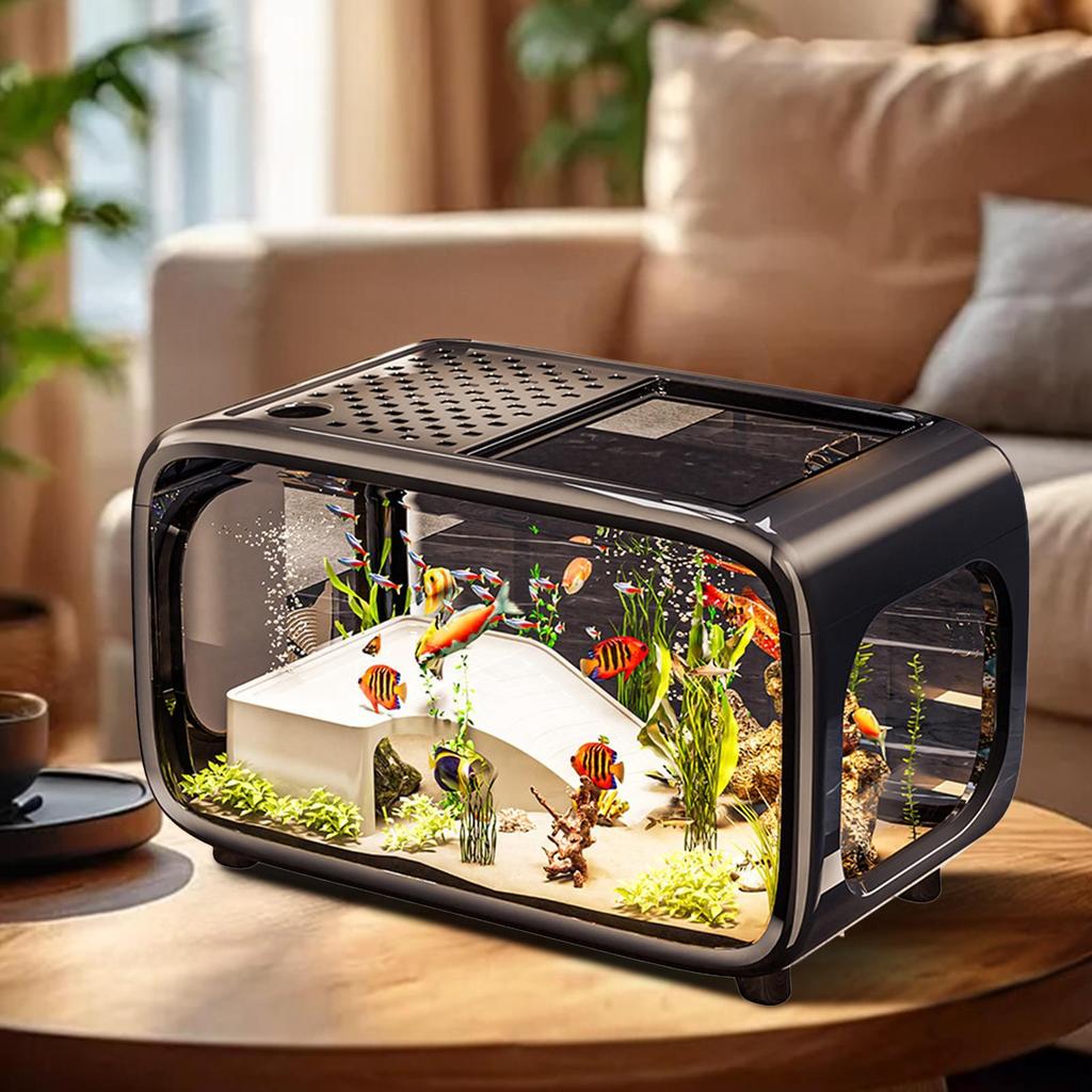 Fish Tank Betta Tank Landscape Aquarium Clear Acrylic Aquatic Animals Container Bowl for Snails Aquatic Planting Landscape