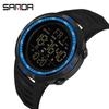 SANDA New Electronic Meter Movement Fashion Trend Men's Middle School Students Watch The Night Light Waterproof Watch