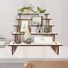 5-Tier Wooden Display Stand Tabletop Multi-tier Storage Rack Tiered Display Riser Stand