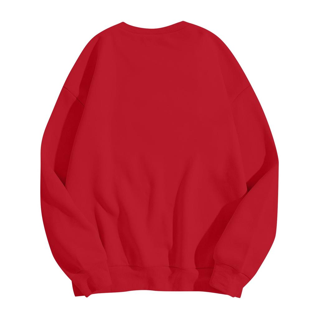 Женская повседневная мода ко Дню святого Валентина с принтом, длинным рукавом, круглым вырезом, толстовки, пуловеры, топы