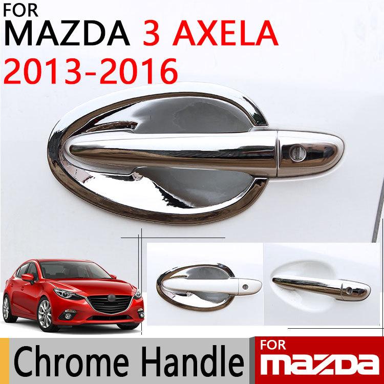 for Mazda 3 2013-2018 Accessories Chrome Door Handle Axela 2014 2015 Sedan Hatchback Luxury No Rust Car Sticker Car Styling