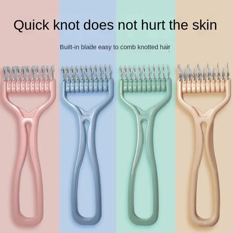 Щетка для кошек, расческа для вычесывания узелков для домашних животных 2 в 1, резак для вычесывания узелков для кошек, расческа для удаления шерсти у собак, инструменты для ухода за линькой, чистящие средства для домашних животных