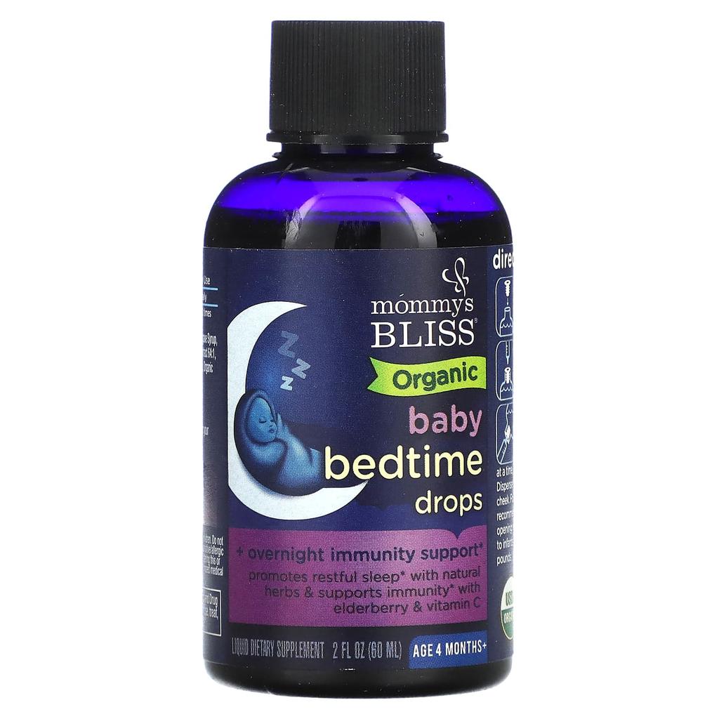 Mommy's Bliss Organic Bedtime Drops for Babies, 4 Months and Up, 2 Fl Oz (60 Ml)