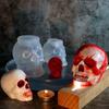 1 Pcs Scarface Skull Glue Mold Skull Silicone Candle Mold Halloween Diy Candle Molds for Candle Making Candle Mold