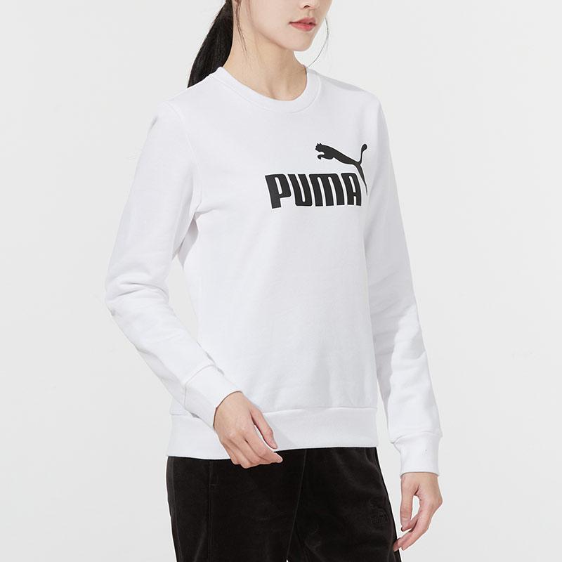 Puma Ess Logo Print Толстовка Женская Топы Белый 847678-02