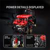 Нетоксичная модель двигателя V8 Turbo 1370 деталей Строительные блоки Моторизованный Механический Креативный Настольный Декор Подарок Для Взрослых Детей