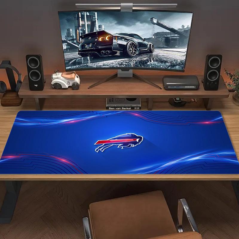 Buffalo Bills Mouse Pad Large Gaming Table Cushion Nonslip Laptop Tablet Big Mousepad Xxl Mat Mini Pc Playmat With Lock Edge