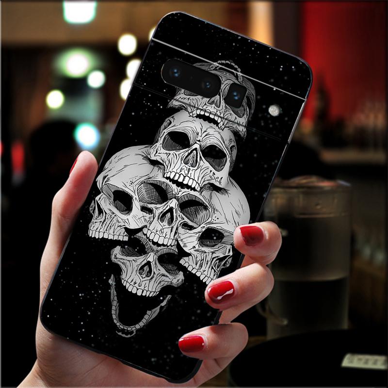 Чехол для телефона Google Pixel 10 Pro XL 9 Pro XL 9A 8 7 6 Pro Pixel 8A 7A 6A Pixel 8 7 6 5 Череп