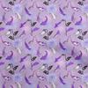 Cotton Flex Dusty Purple Fabric Asian Japanese Koi Fish with Floral Sewing Fabric by The Yard Printed DIY Clothing Sewing Supplies 40 Inch