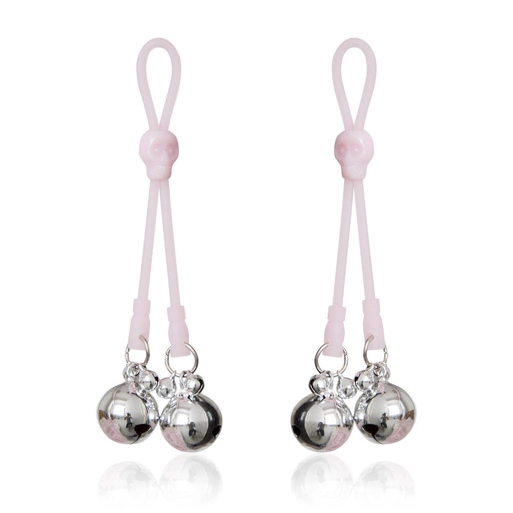 Glow in the Dark Nipple Clamps with Bells Adjustable Silicone Breast Clips BDSM Bondage Sex Toy