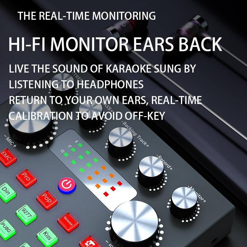 V8S Live Sound Card, Voice Changer Device for PS4/Xbox/Phone/iPad/Computer, Sound Card with More Sound Effect