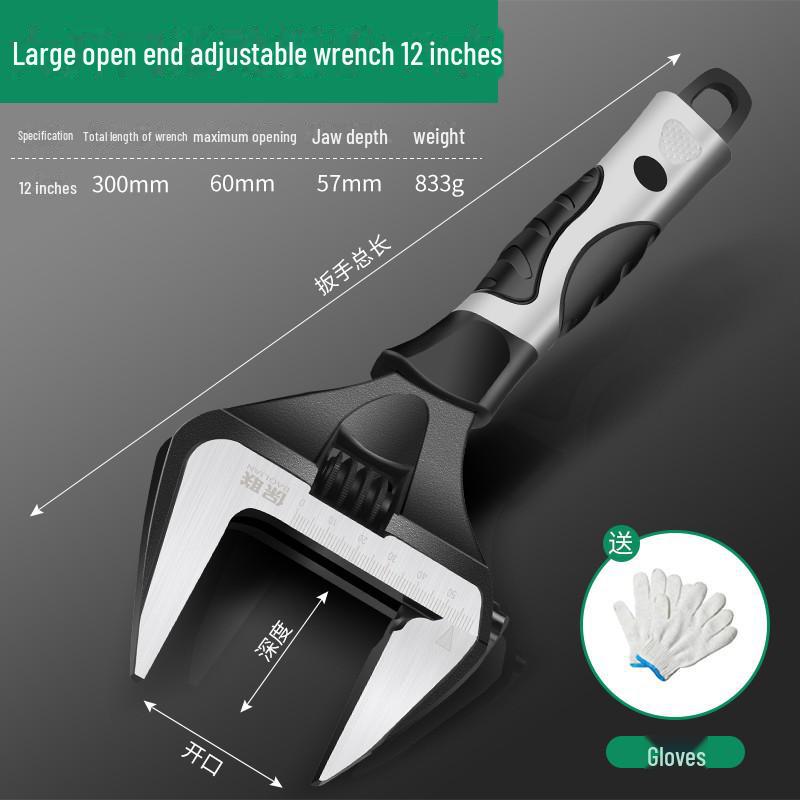 Разводной многофункциональный быстроразъемный ключ, хром-ванадиевая сталь, трубные клещи для экономии труда в домашнем хозяйстве
