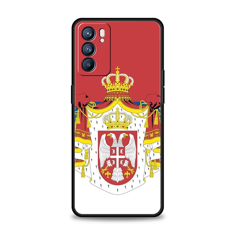 Чехол для телефона для Oppo Reno13 Reno12 Reno11 F Reno10 Pro A54 A53 A95 A76 A74 A57 A98 A80 A79 5G A78 4G Обложка Значок с флагом Сербии