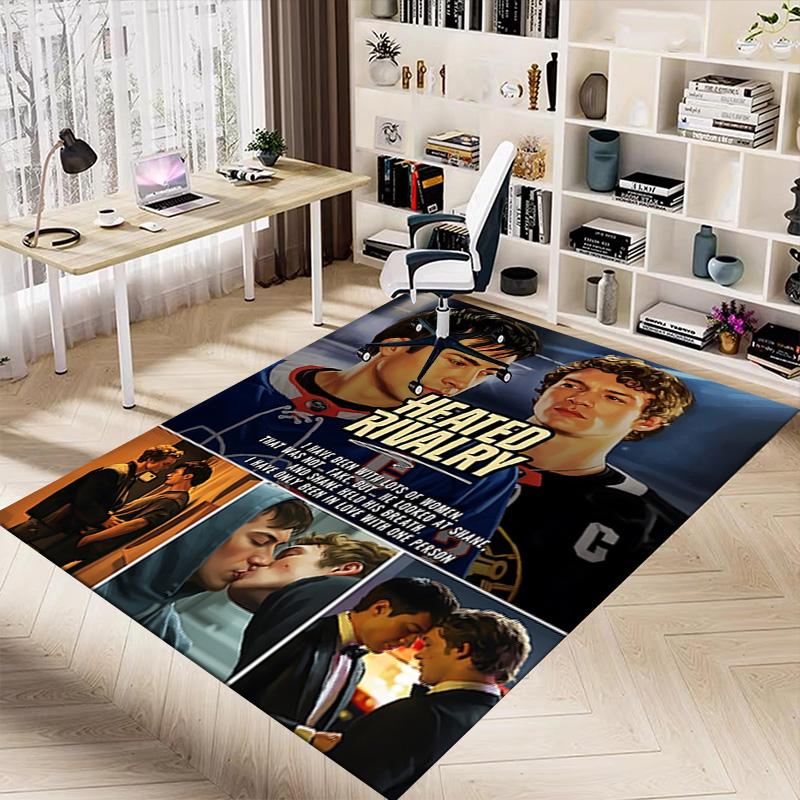 Hockey Romance Carpet For Playroom Bedroom Living Room Sofa Home Decorkids Game Area Rug Nonslip Floor Mat