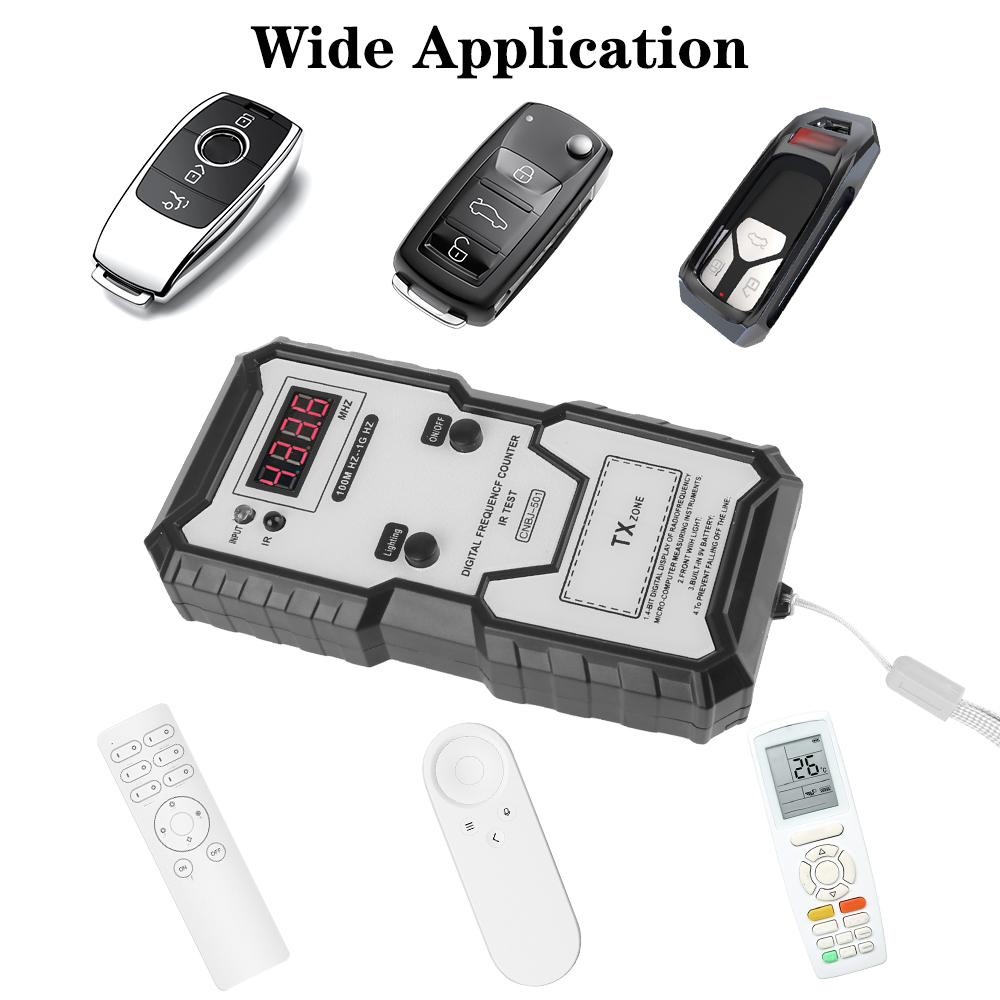 Digital IR Frequency Tester Car Keys Test Gauge 100M-1GHZ Infrared Frequency Test Meter Electronic IR Frequence Counter Tester