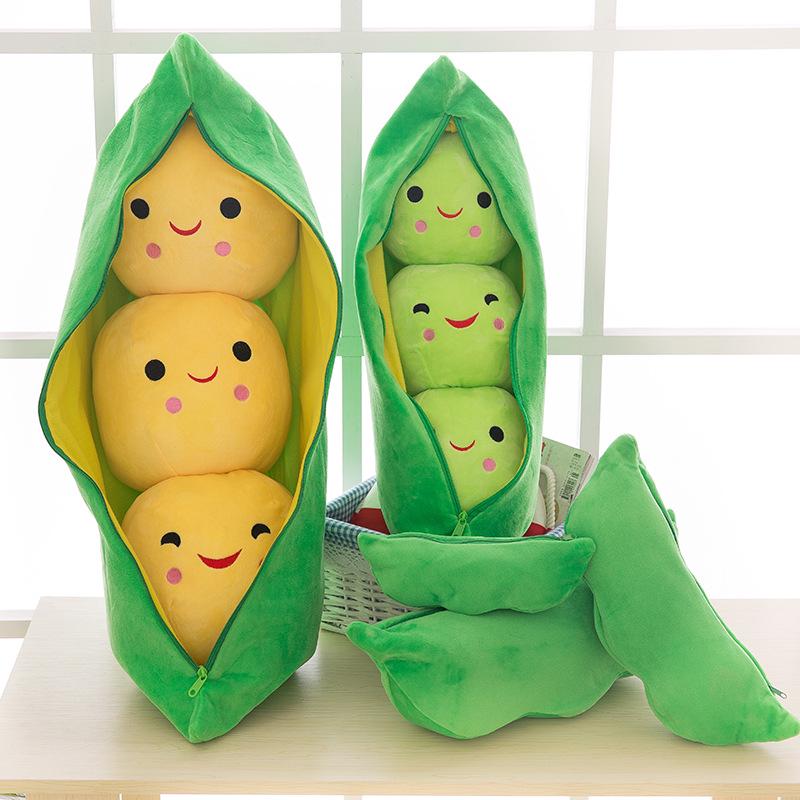 Pea Pod Pillow Plush Doll Cute Couple Bean Sleeping Pillow Lover's Holiday Gift